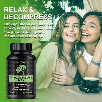 Ginkgo Biloba Extract, Brain Booster, Enhances Attention and Memory, Improves Mental Concentration, 120 Capsules - Image 2