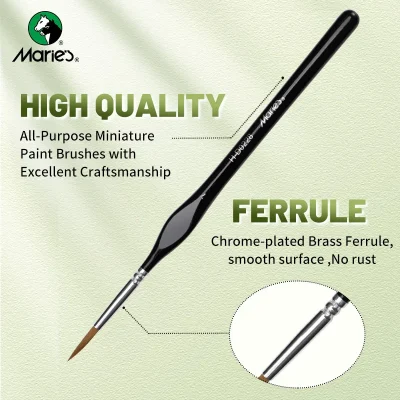 3/6pcs Marie's Micro Paint Brushes,Miniature Paintbrushes with Triangular Handles for Acrylic,Craft,Models,Mini Figure,Rock - Image 2