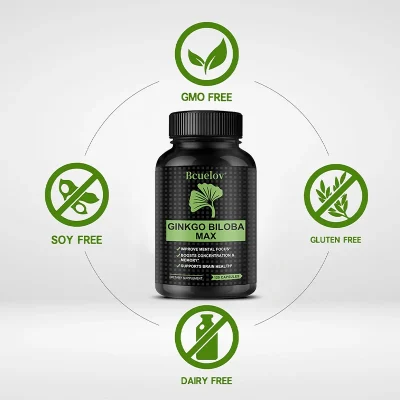 Ginkgo Biloba Extract, Brain Booster, Enhances Attention and Memory, Improves Mental Concentration, 120 Capsules - Image 4