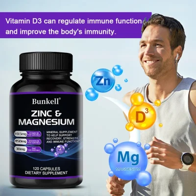 Zinc + Magnesium - Helps Maintain Healthy Nerves and Muscles, Improves Energy, Vitality, and Fights Daily Stress and Fatigue - Image 5