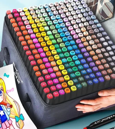 24-80 Colors Double Headed Oily Art Marker Pen Set for Draw Sketching Oily Tip Based Markers Graffiti Manga School Art Supplies