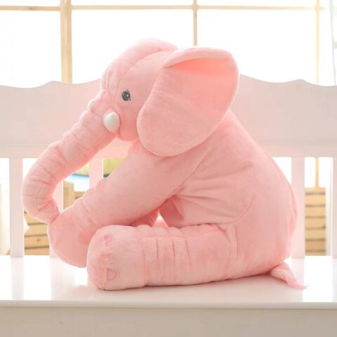Soft Comfort Elephant Pillow Plush Toy Accompany Sleeping Baby Leather Shell - Image 7