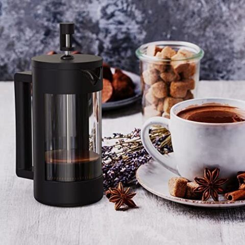 French Press Coffee Maker, Camping Plastic Glass French Coffee Press, Medium Size Tea And Frothed Milk Press,100 Percent BPA Free Prensa Francesa, Rust-Free And Dishwasher Safe,12 Oz & 21 Oz - Image 7