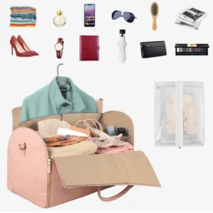 1pc-Foldable-Women-s-Travel-Convenient-Carry-on-Clothing-Bag-Large-PU-Leather-Duffel-Bag-Women.webp