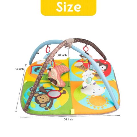 Keeygo Baby Play Mat Zoo Theme Sensory Infant Toys Keep Baby Occupied Toddler Activity Gym Develop Neck Strength - Image 6