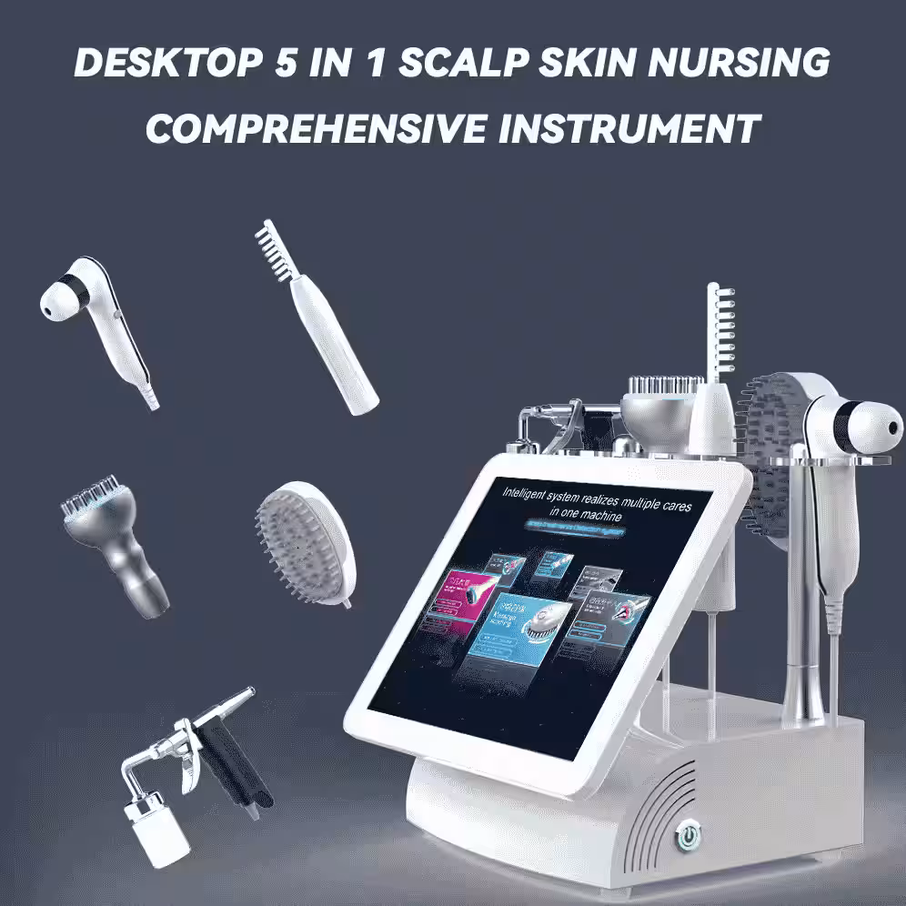 2025 New Arrivals Multifunctional 15 inch 5 In 1 High Frequency Hair Scalp Massage Device