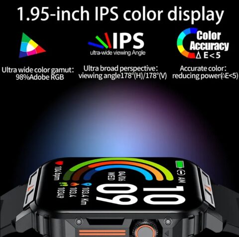 L81 Outdoor Sports Square Smartwatch Fitness Tracker Waterproof, Fro Men, IOS and Android - Image 4