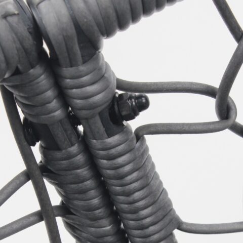 Outdoor Indoor PE Wicker Swing Egg Chair Gray Color - Image 6