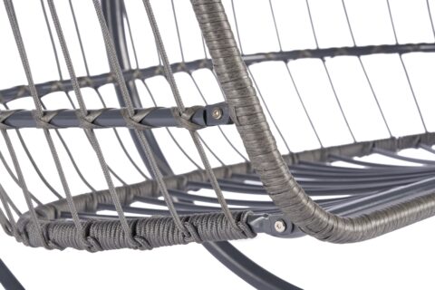 2 Person Outdoor Rattan Hanging Chair Patio Wicker Egg Chair - Image 5