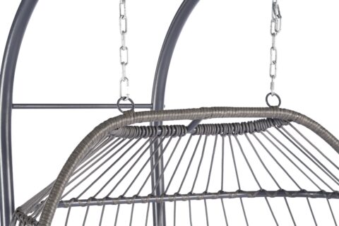 2 Person Outdoor Rattan Hanging Chair Patio Wicker Egg Chair - Image 9