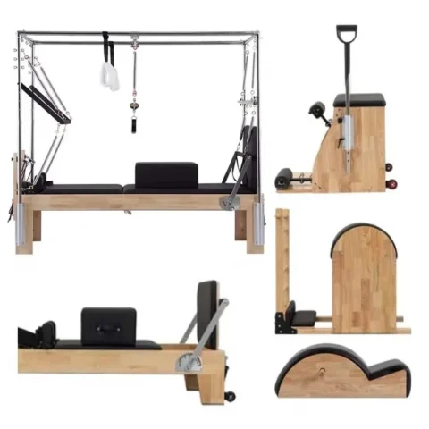 Customized Exercise Reformer Pilates 3-in-1 Machine Home Gym Yoga Training Beech Bed Reformers Pilates Equipment - Image 2
