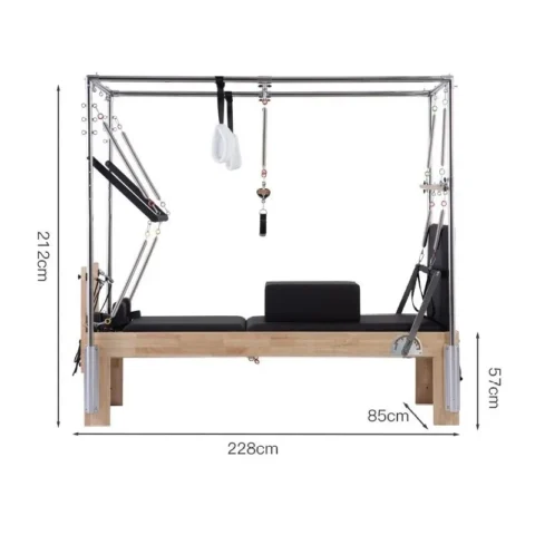 Customized Exercise Reformer Pilates 3-in-1 Machine Home Gym Yoga Training Beech Bed Reformers Pilates Equipment - Image 4