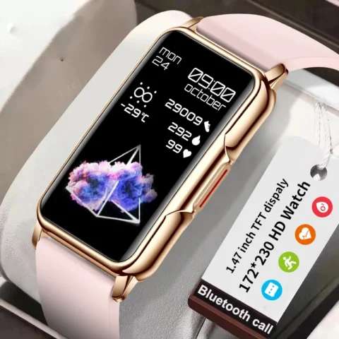 For Android IOS Smart Bracelet Women Smartwatch Men Heart Rate Blood Oxygen Waterproof Sport Smart Band Watch For Ladies +Gift
