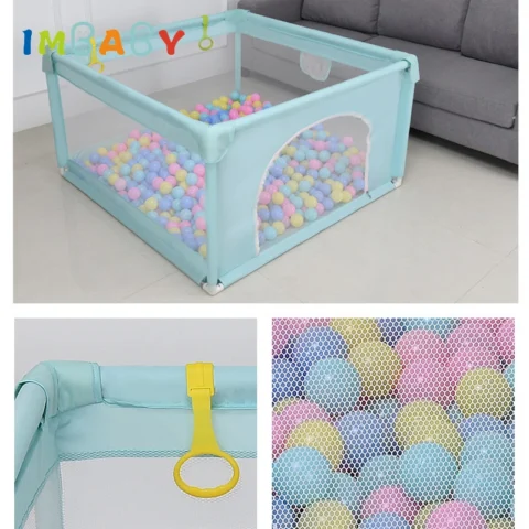 IMBABY Playpen For Children With Pull rings For Free Kids Fence Safety Barrier Balls Pit Baby Dry Pool Crawling Playground - Image 3