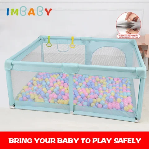 IMBABY Playpen For Children With Pull rings For Free Kids Fence Safety Barrier Balls Pit Baby Dry Pool Crawling Playground - Image 4
