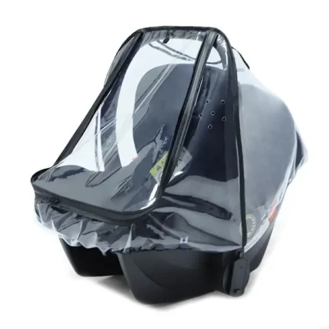 K92D Baby Car for Seat Rain Cover EVA Stroller Weather Shield Waterproof Windproof Breathable Clear Raincoat - Image 4