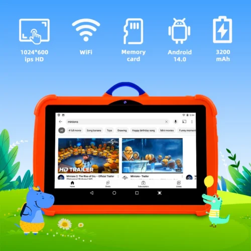 New GPS Kids Tablet Cartoon Pattern 7 Inch Quad Core 4GB RAM 128GB ROM Android Learning Education Games Tablets Children's Gifts