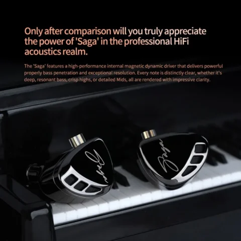 New KZ Saga Headset IEM Dynamic Driver HiFi In-Ear Earbuds Audiophile Music DJ Wired Headphones Gaming Noise Reduction Earphone - Image 6