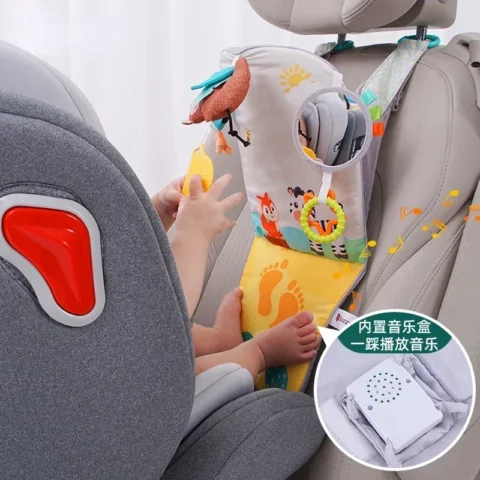 Rear Facing Car Seat Toy Baby Kick&Play Activity Center Car Seat Activity Arch with Music Mirror Rattle Toys for Children Travel - Image 3