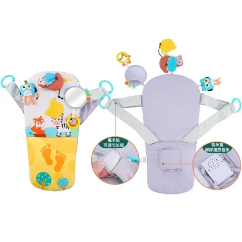 Rear Facing Car Seat Toy Baby Kick&Play Activity Center Car Seat Activity Arch with Music Mirror Rattle Toys for Children Travel - Image 5