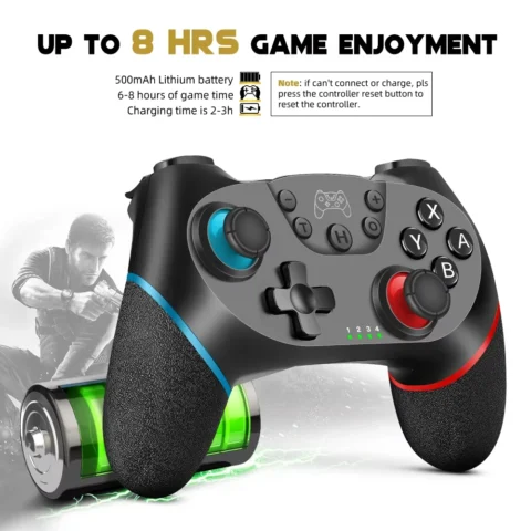 Bluetooth Wireless Controller For Switch Gamepad Controle Compatible With Pc Joystick With 6-Axis/Turbo/Ergonomic Function - Image 5