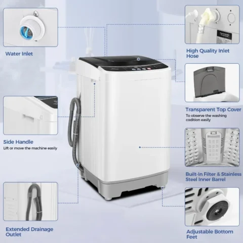 Portable Washing Machine with Drain Pump, Full-Automatic - Image 4