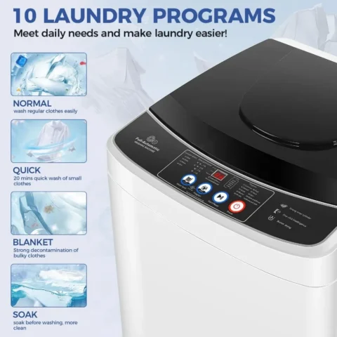 Portable Washing Machine with Drain Pump, Full-Automatic - Image 3