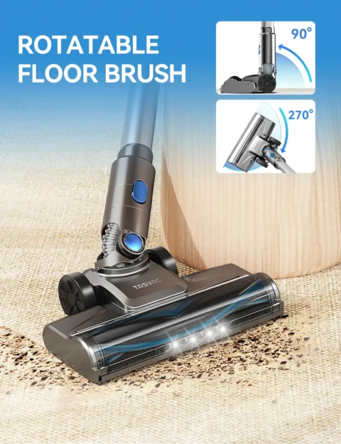 TASVAC N9 Cordless Vacuum Cleaner for Home, 8 in 1 Lightweight Stick Vacuum with LED Display - Image 5