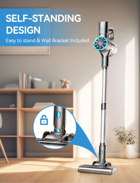 TASVAC N9 Cordless Vacuum Cleaner for Home, 8 in 1 Lightweight Stick Vacuum with LED Display - Image 6
