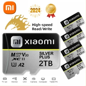 XIAOMI 2TB SD Memory Card V30 128GB Micro TF/SD Card Class 10 High Speed Flash Memory Card 512GB SD Card For Camera Phone