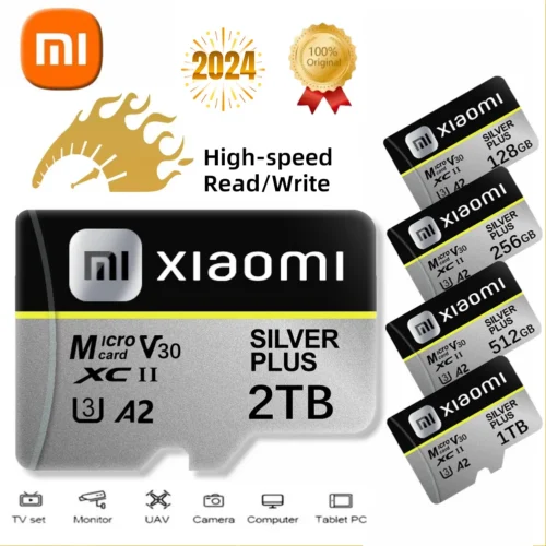 XIAOMI 2TB SD Memory Card V30 128GB Micro TF/SD Card Class 10 High Speed Flash Memory Card 512GB SD Card For Camera Phone