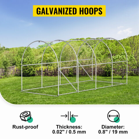 VEVOR Walk-in Tunnel Greenhouse, 15 X 7 X 7 Ft Portable Plant Hot House - Image 4