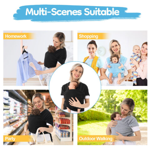 Baby Carrier Front Wrap Scarf Baby Carrier Bag Multi-functional Baby Carrier Front And Back Dual - Image 2