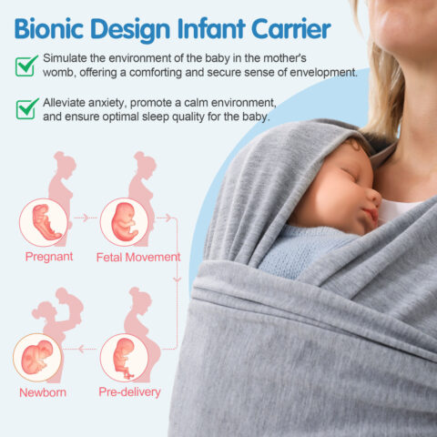 Baby Carrier Front Wrap Scarf Baby Carrier Bag Multi-functional Baby Carrier Front And Back Dual - Image 9