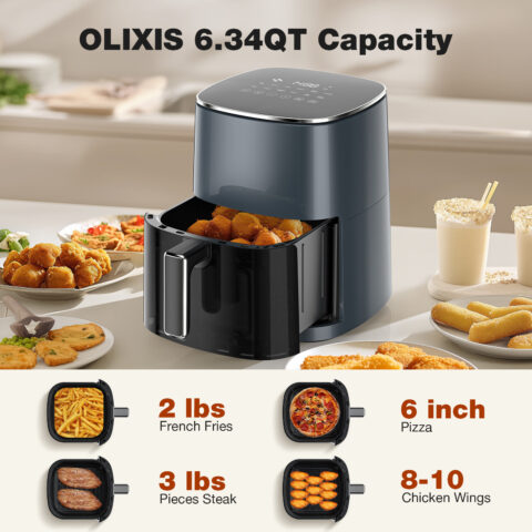 Air Fryer 6 Quart Capacity With Window Square Air Fryer 12-in-1 - Image 2