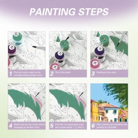 SDOYUNO-Diy Painting By Numbers Flowers Arts Craft Handicraft,Handmade,Acrylic Paints Kit,Color Markers,Digital,Wall Art Picture - Image 5