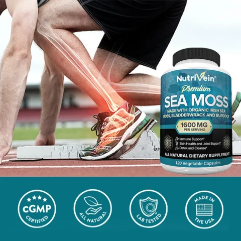 Vegetarian Organic Sea Moss Supports Immune System, Joint Health Intestinal Cleansing Detoxification & Cleansing Skin Supplement - Image 4