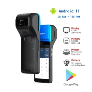 Android 11 Handheld POS Printer 58mm Terminal with Bluetooth Thermal Receipt Printer Handheld Device PDA POS 2