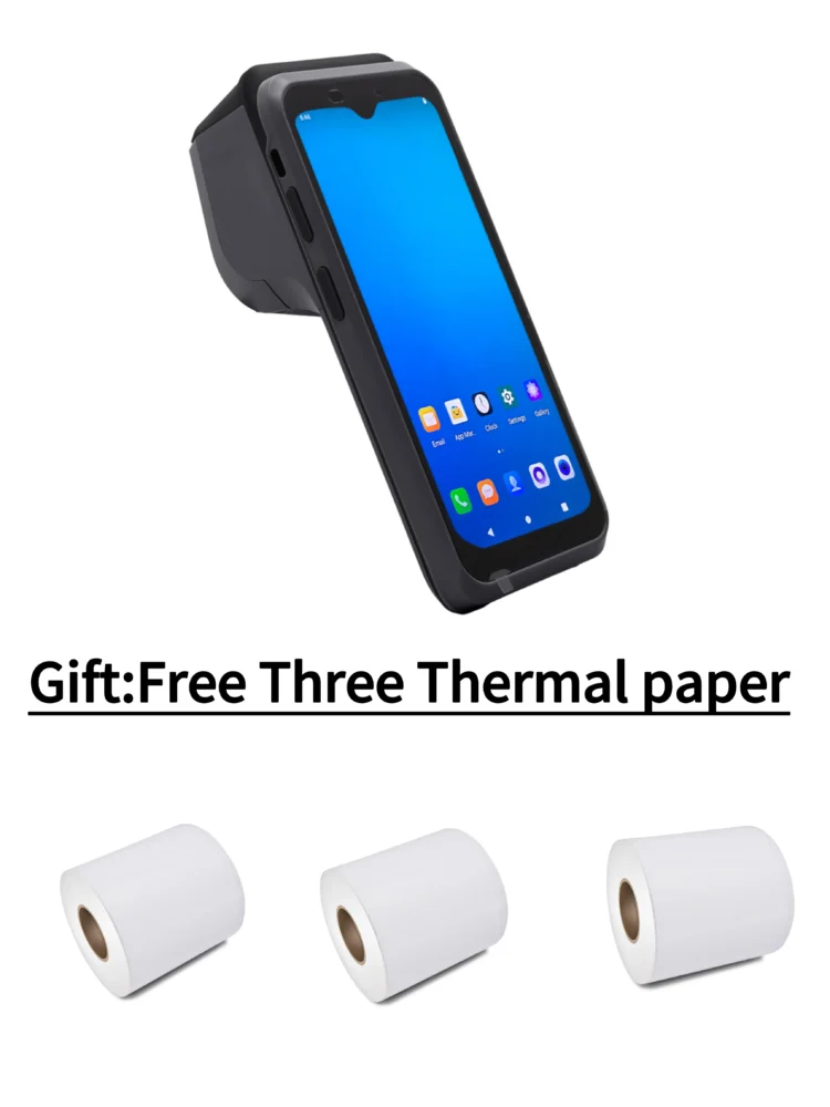Google Handheld POS Terminal 6.2Inch Android10 PDA 58mm Ticket Bill Printer 4G NFC Barcode Scanner WiFi Mobile 4-core 2+16GB H3 7