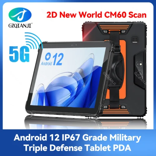 10.01 inch Android 12 Industrial Tablet PDA with 1D 2D Barcode Scanner Reader Rugged Android Wifi Model 5G Network IP67 Device 1