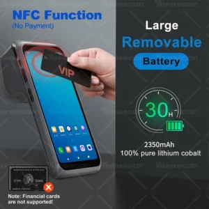 Google Handheld POS Terminal 6.2Inch Android10 PDA 58mm Ticket Bill Printer 4G NFC Barcode Scanner WiFi Mobile 4-core 2+16GB H3 3