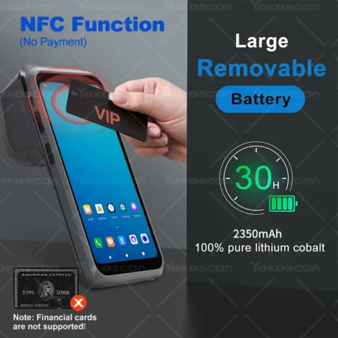 Google Handheld POS Terminal 6.2Inch Android10 PDA 58mm Ticket Bill Printer 4G NFC Barcode Scanner WiFi Mobile 4-core 2+16GB H3 3