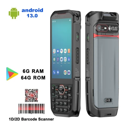 Rugged PDA Android 13 OS 6G RAM 64G ROM 2D Scanner Logistic Data Collector Terminal Hot-swappable Battery Handheld Scanner 2