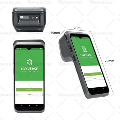 Google Handheld POS Terminal 6.2Inch Android10 PDA 58mm Ticket Bill Printer 4G NFC Barcode Scanner WiFi Mobile 4-core 2+16GB H3 5
