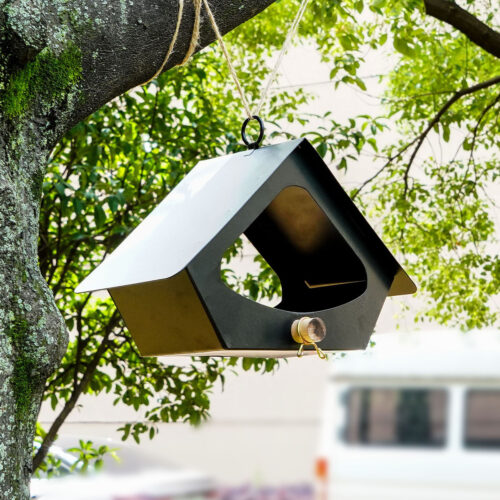 European-style Simple Iron Bird Food Anti-rain Outdoor Courtyard Decoration Bird Nest - Image 5