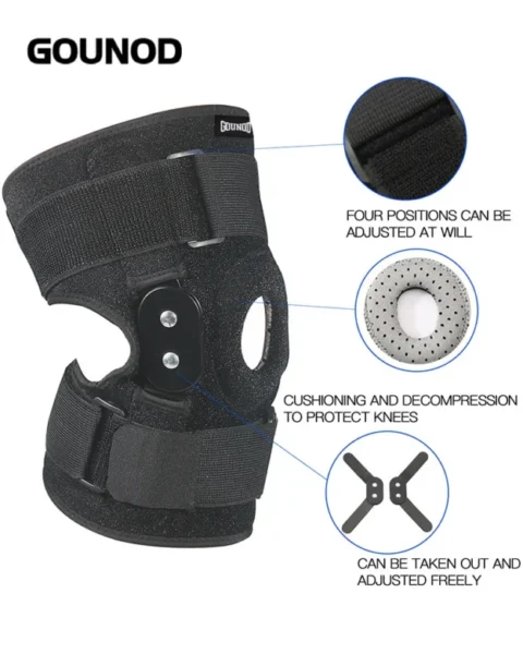 1PC/2PC GOUNOD Adjustable Hinged Knee Brace Knee Joint Support Meniscus Wrap Relieve Knee Fatigue - Image 2