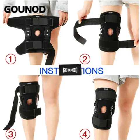 1PC/2PC GOUNOD Adjustable Hinged Knee Brace Knee Joint Support Meniscus Wrap Relieve Knee Fatigue - Image 3