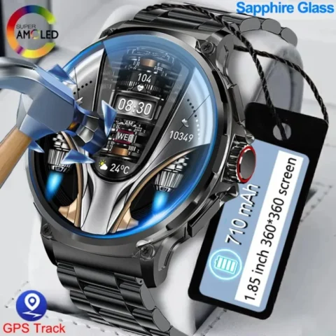 2024 New 1.85 Inch HD Bluetooth Call Smart Watch Men Sports Fitness Tracker Heart Monitor 710mAh Smartwatch For XIAOMI Android - Image 2