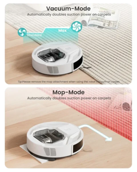 Lefant M320 Robot Vacuum Cleaner with Mop, 6000Pa Powerful Suction - Image 6