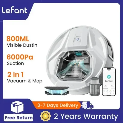 Lefant M320 Robot Vacuum Cleaner with Mop, 6000Pa Powerful Suction